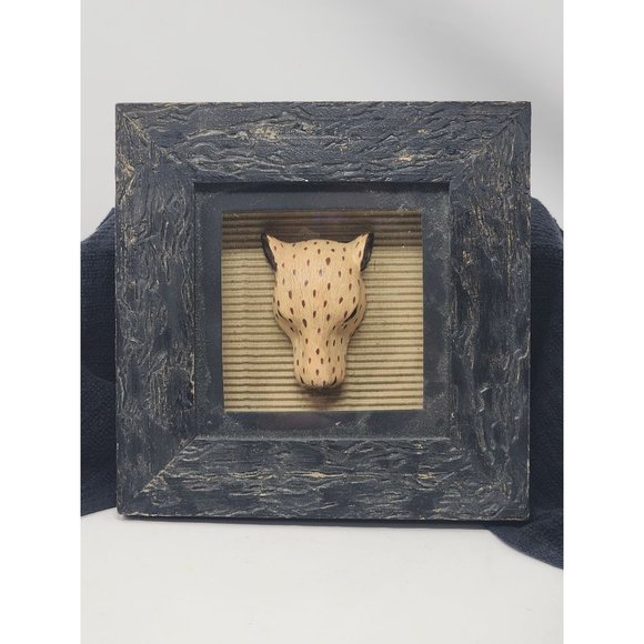 Four African Tribal Jungle Zebra Lion Cheetah Giraffe 3D Box Wall Decor Pictures - Picture 4 of 10